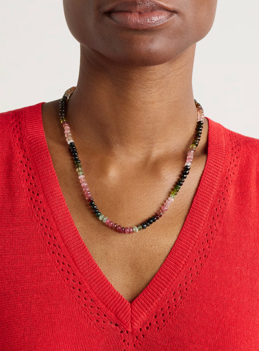 Gold tourmaline necklace