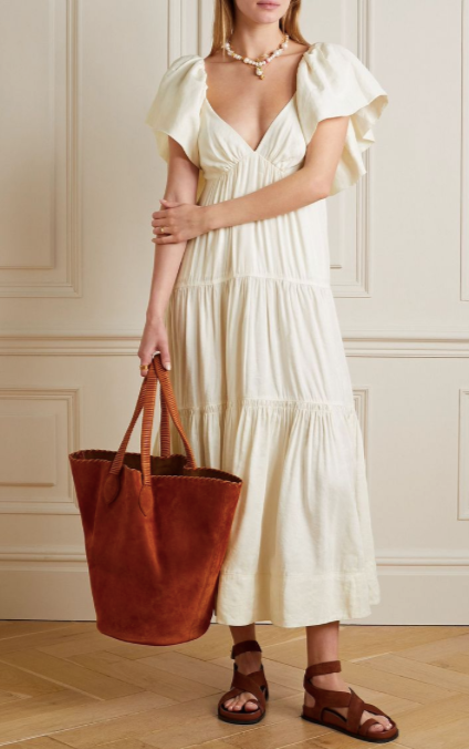 Stella Tiered Linen-blend Maxi Dress