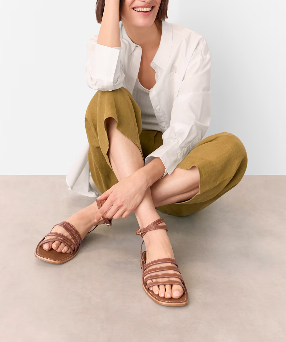 Tan Bruna Strappy Sandal