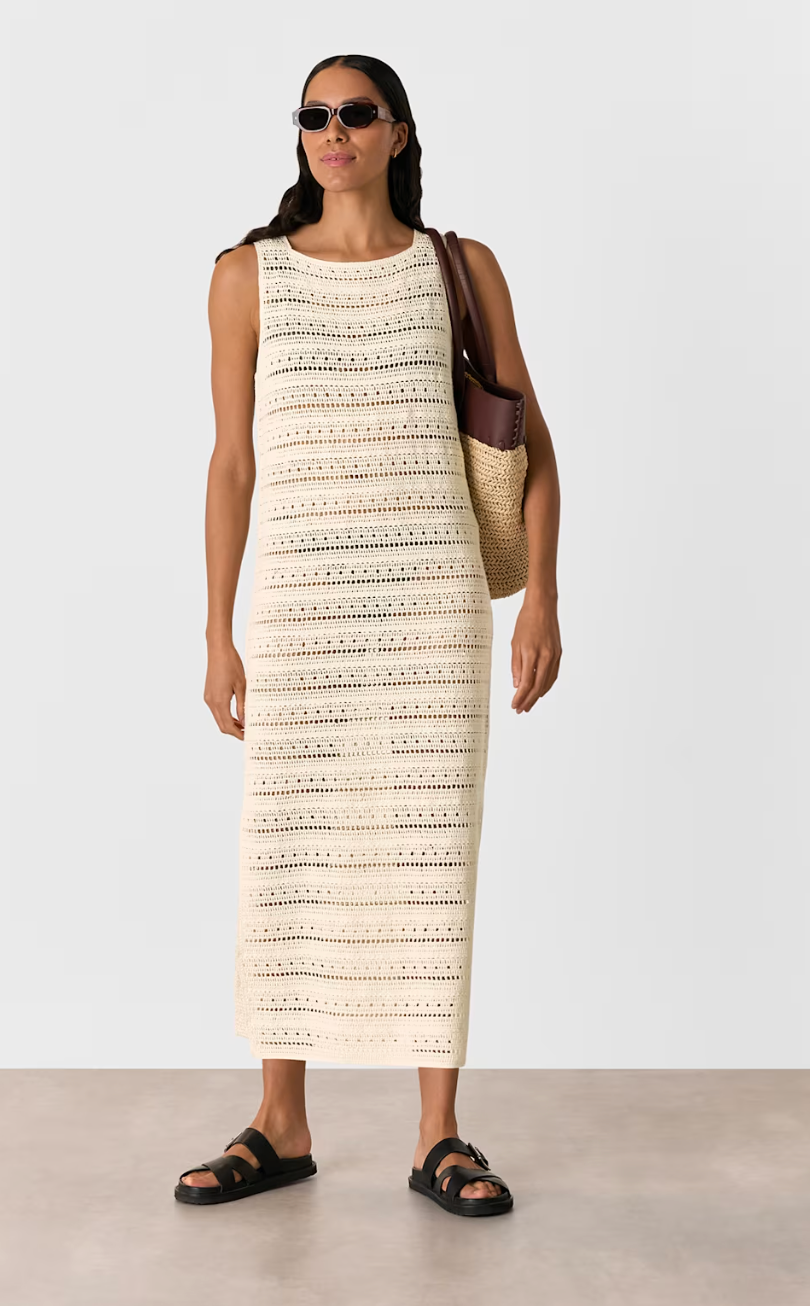 Ivory Long Crochet Beach Dress