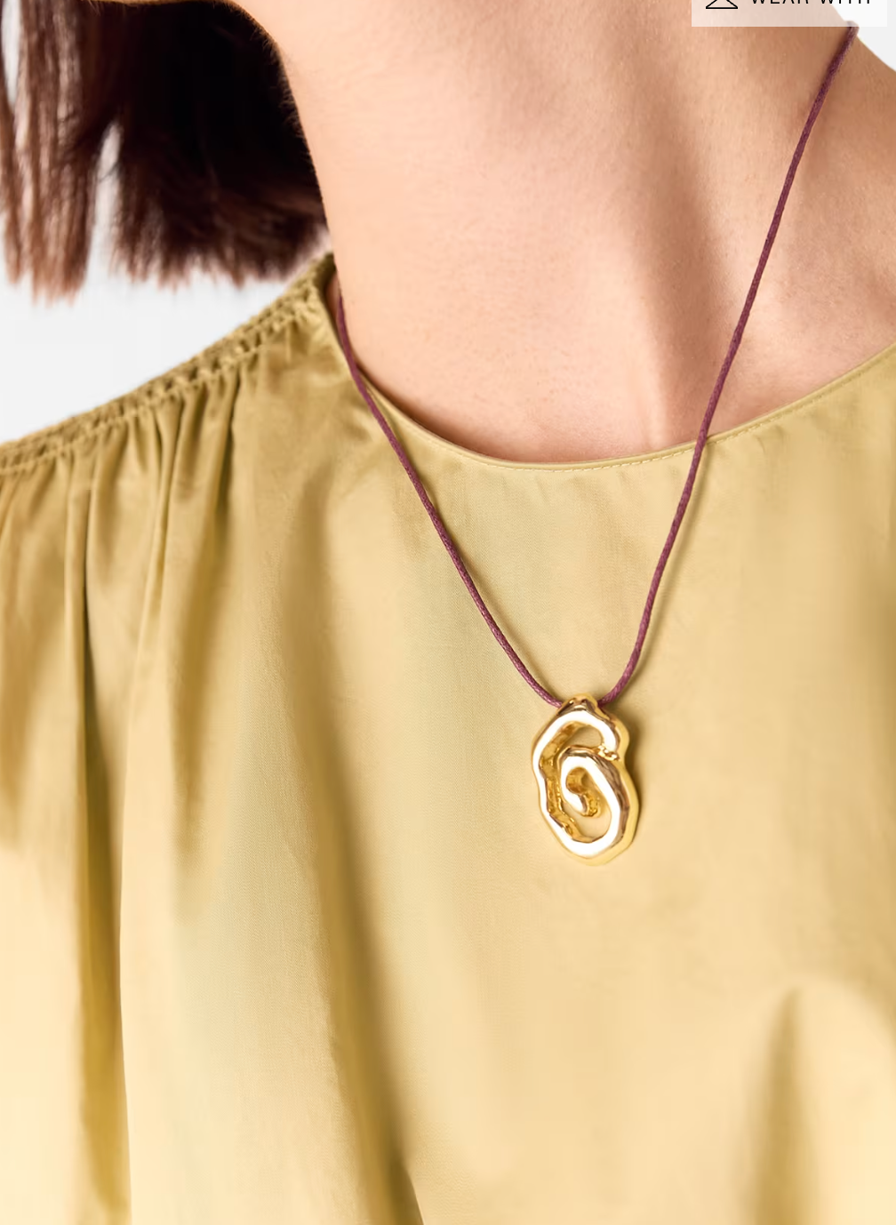 Burgundy Molten Abstract Cord Necklace