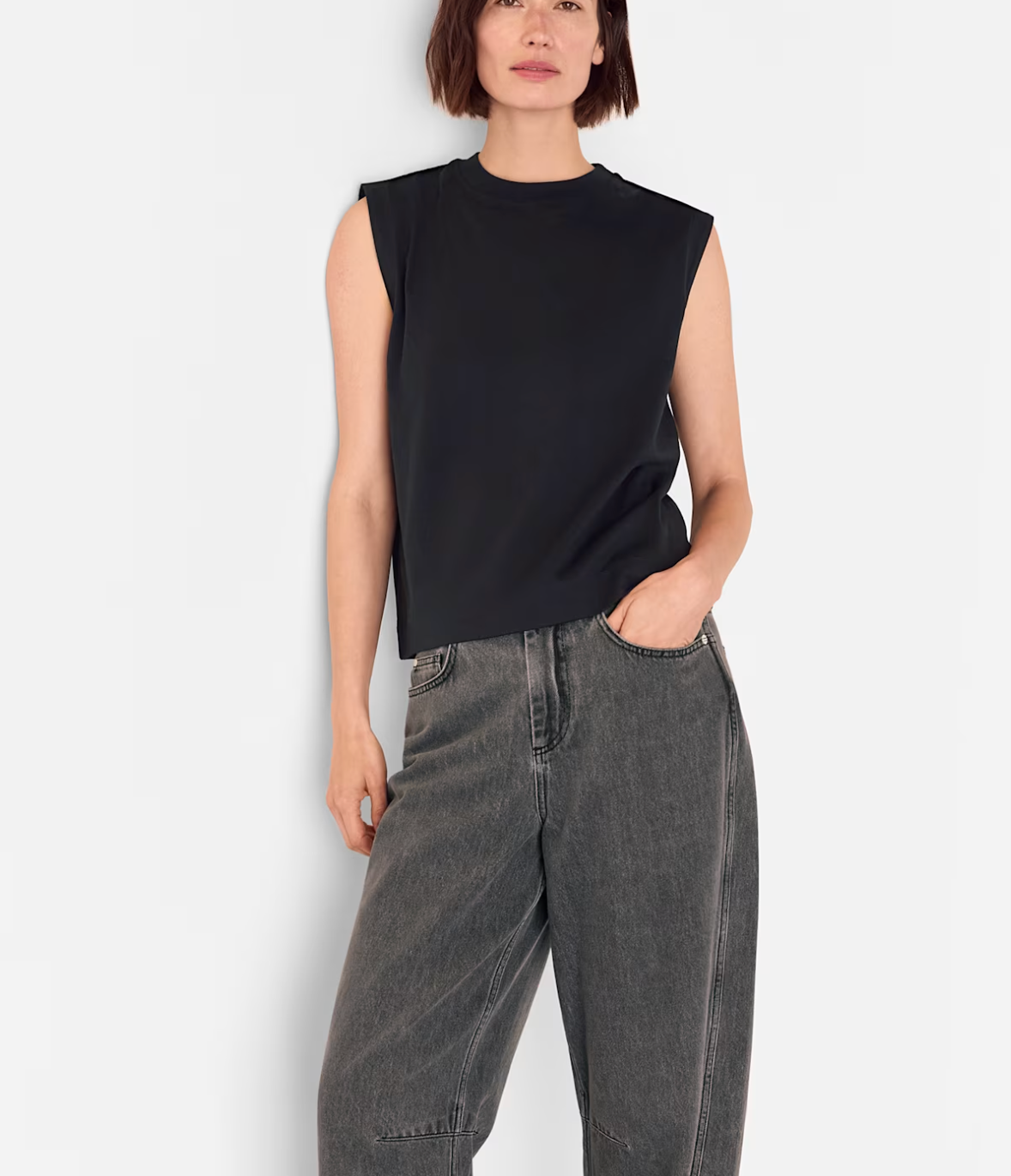 Black Edie Sleeveless Vest