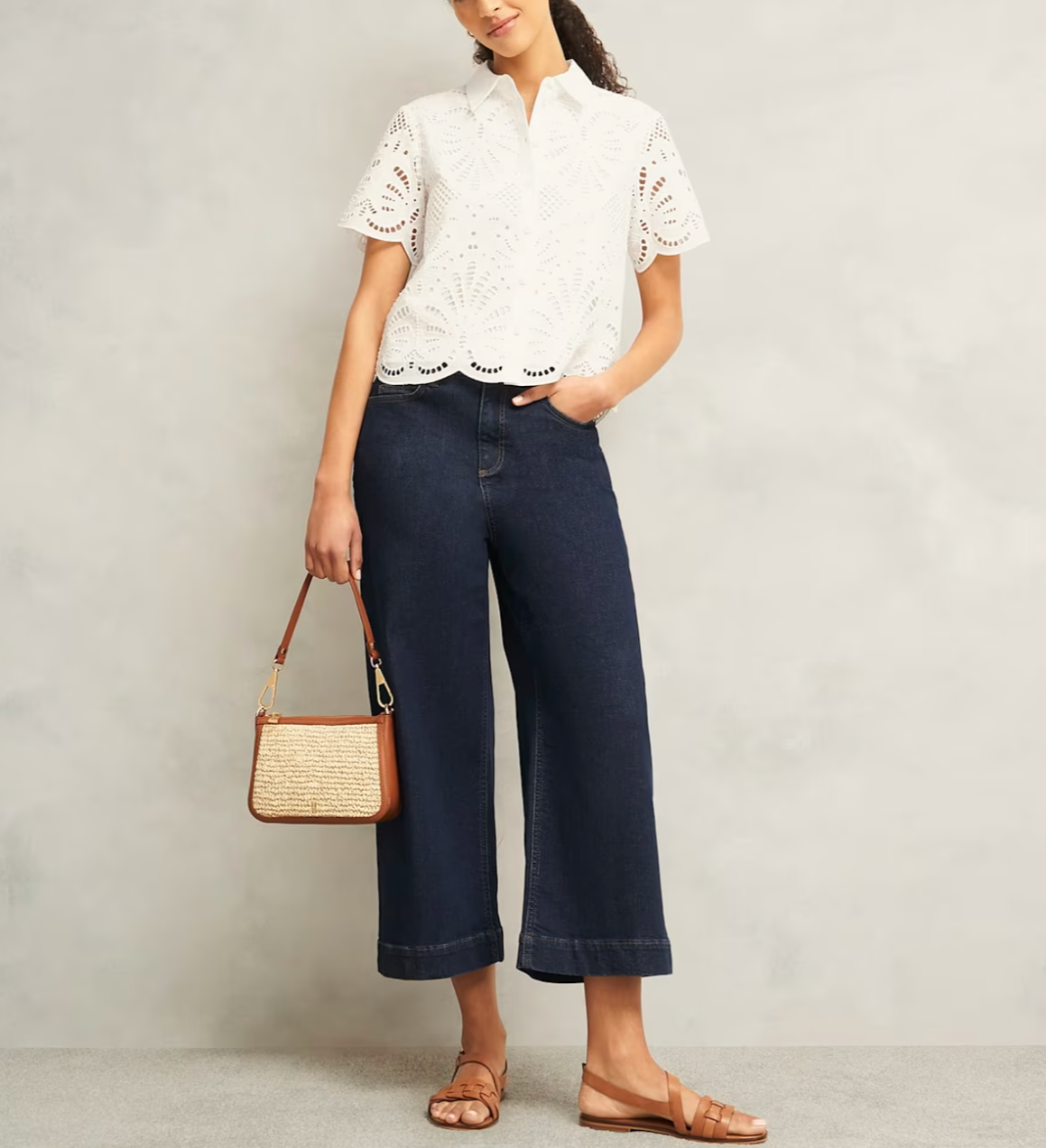 White Buscot Cotton Broderie Shirt