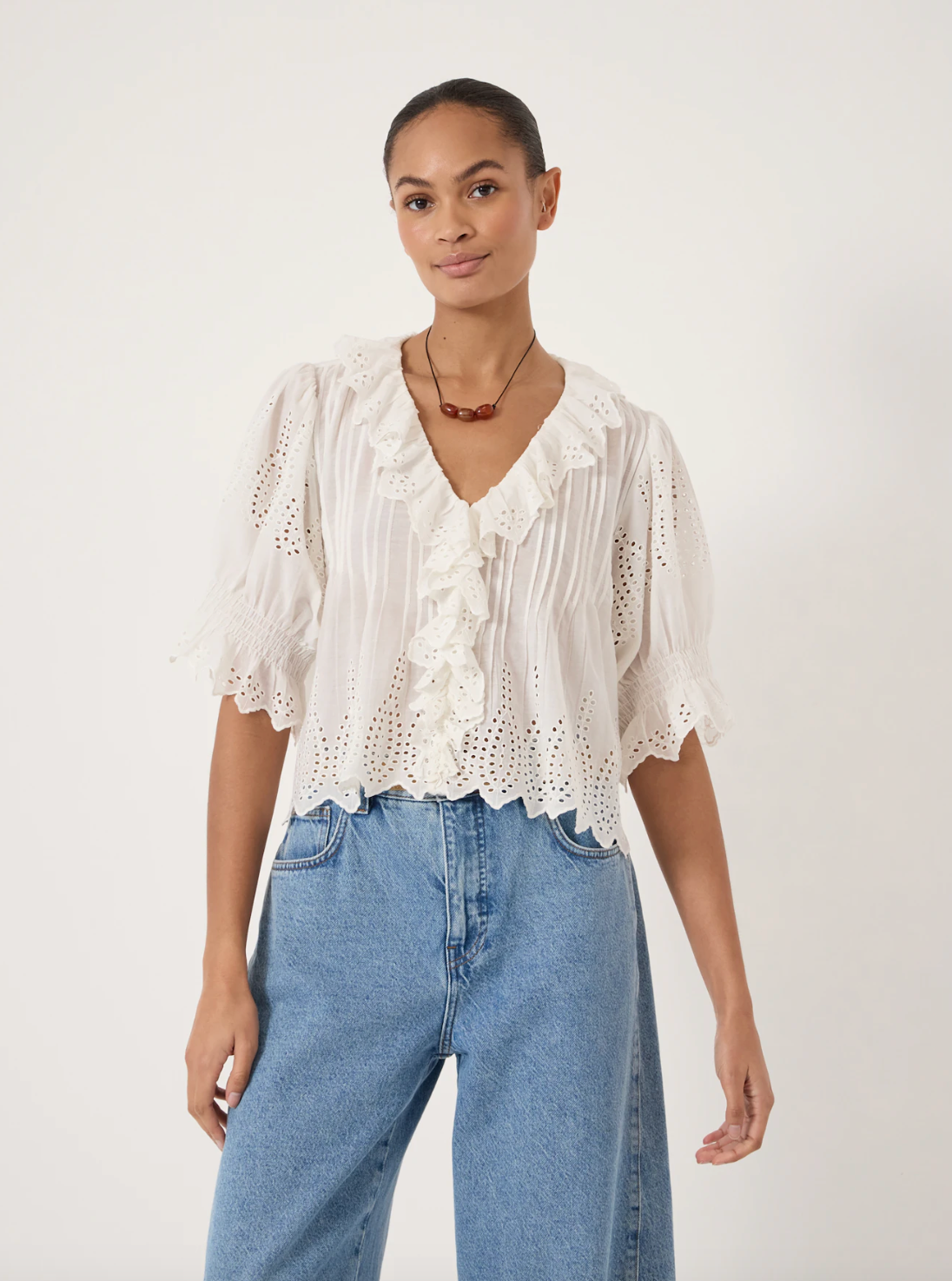 Koa Cotton Broderie Blouse