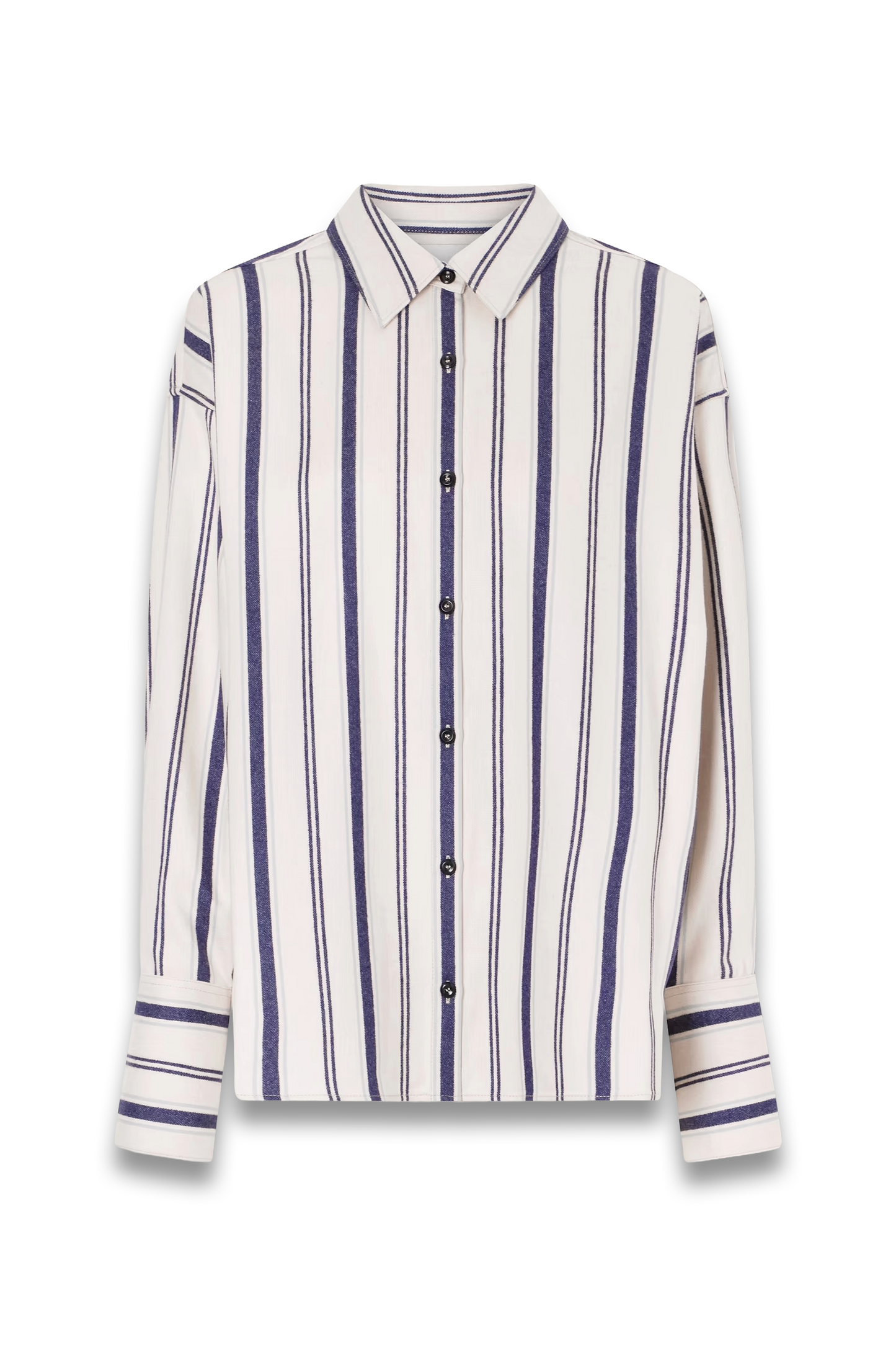 Cashlite Berti Striped Wool, Silk and Cashmere-Blend Shirt