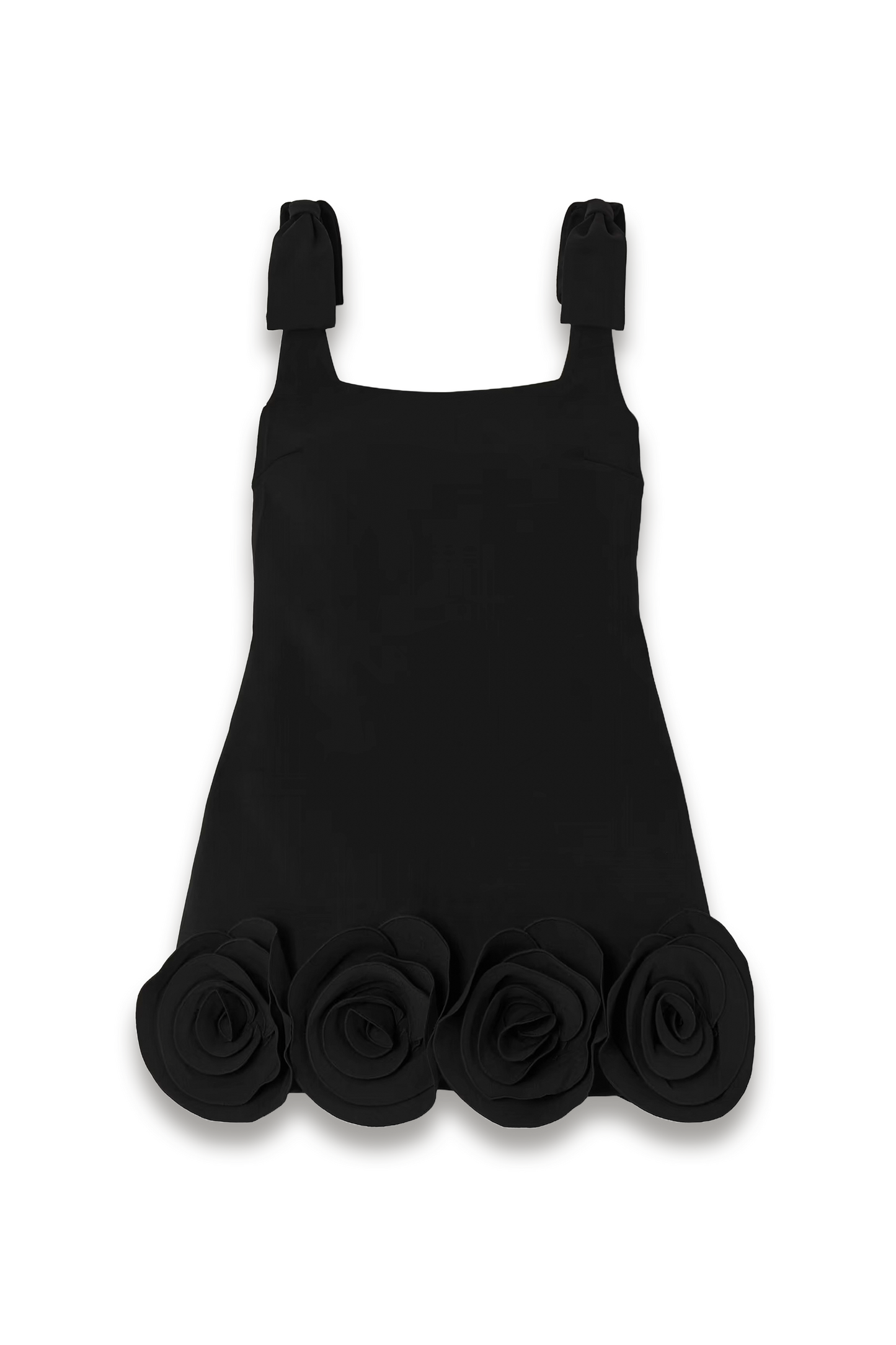 Appliquéd Crepe Mini Dress