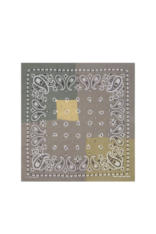 Paisley Patchwork Fast-Colour Selvedge Bandana