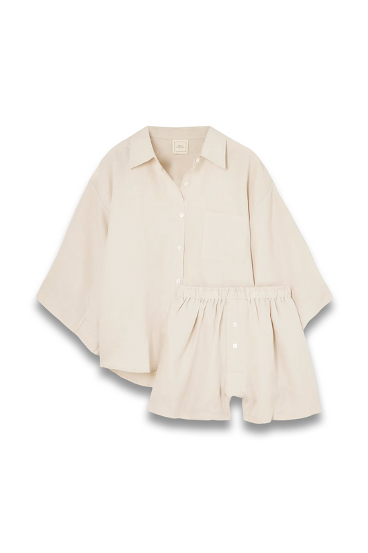 03 Linen Shirt and Shorts Set