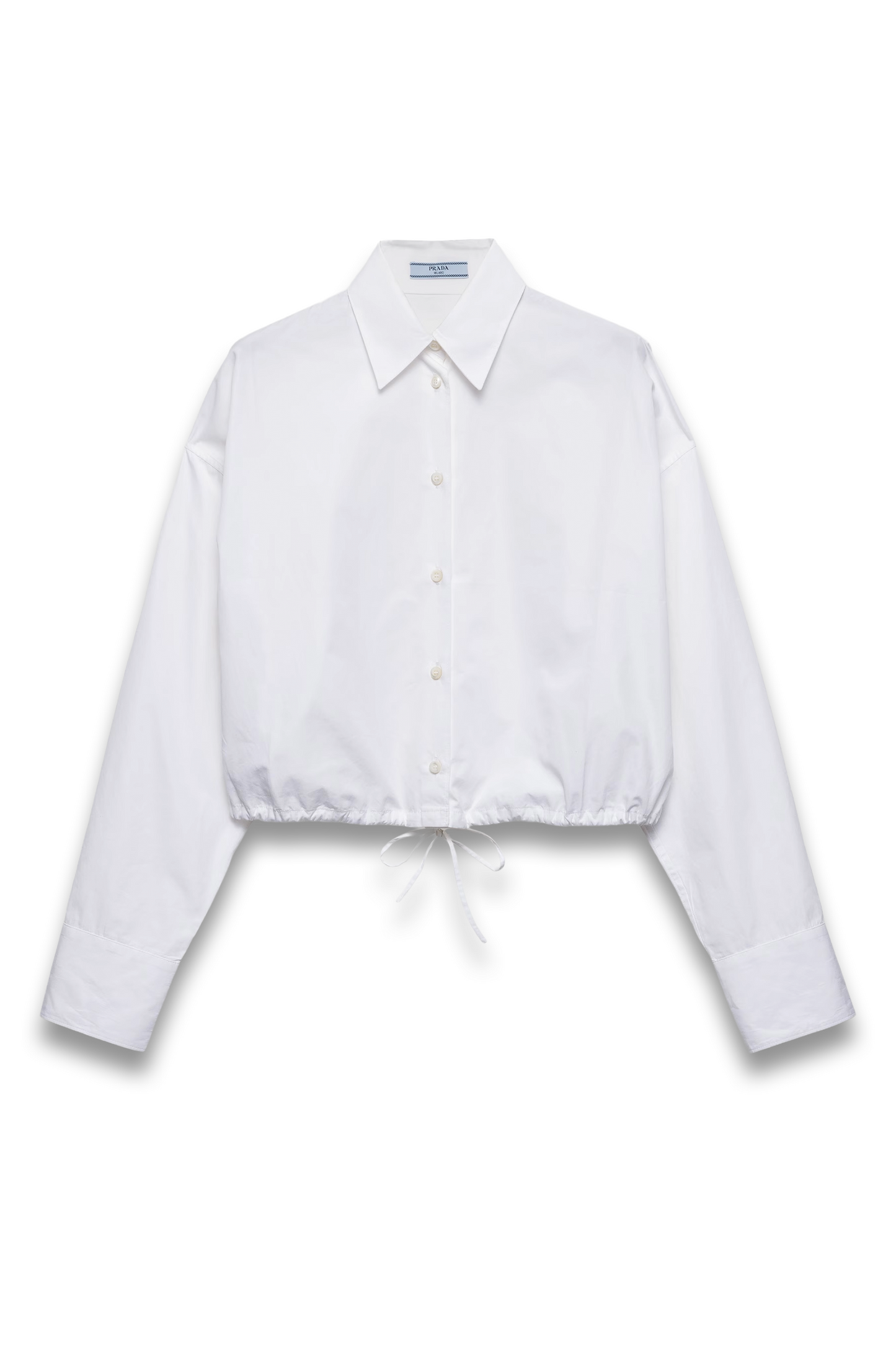 Drawstring Poplin Shirt