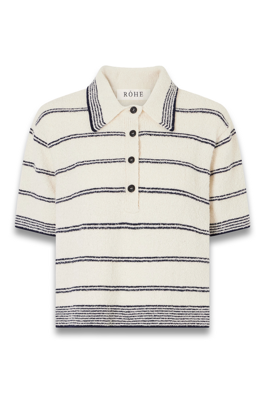 Striped Cotton-blend Terry Polo Shirt