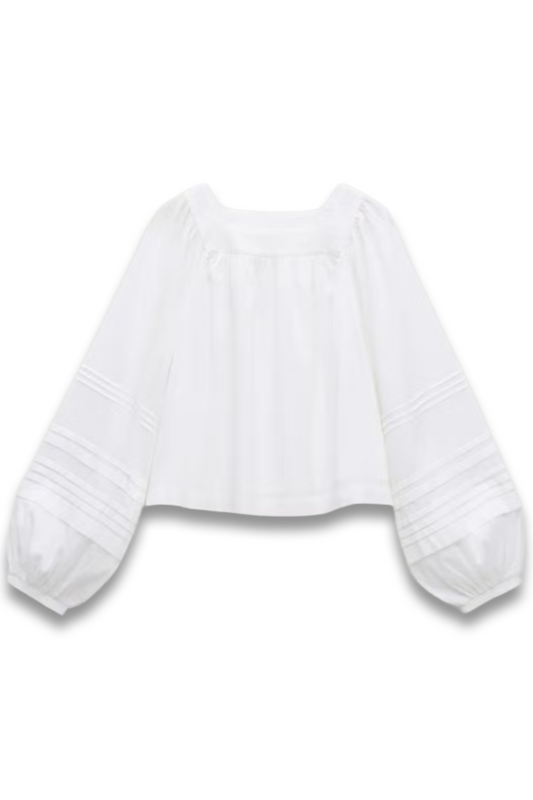 Raye Square Neckline Cotton Blouse