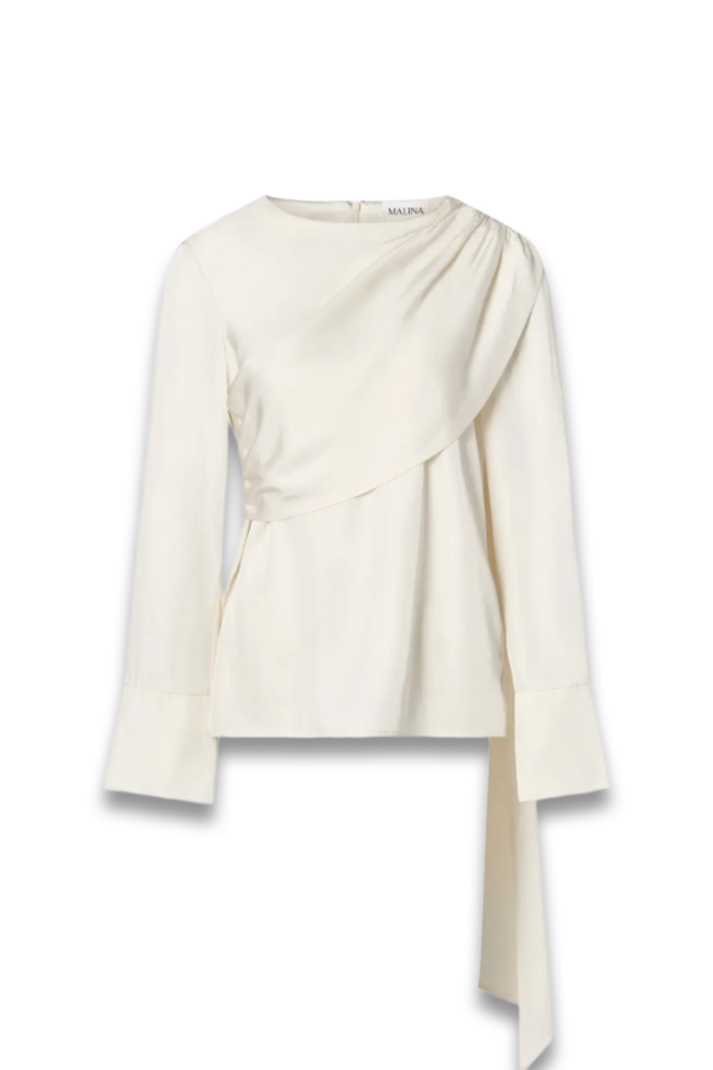 Long Sleeved Blouse with Cape Detail