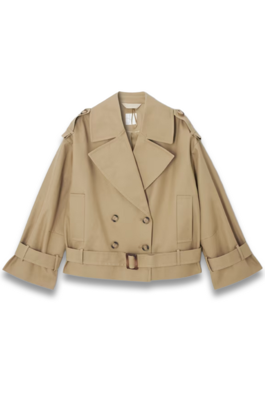 Double-breasted Short Trench Coat