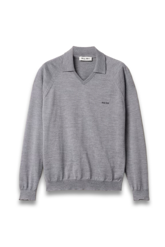 Wool Polo Sweater