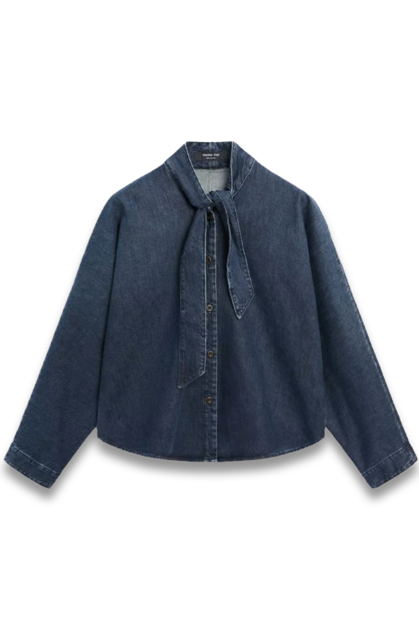 Denim Shirt with Collar Detail