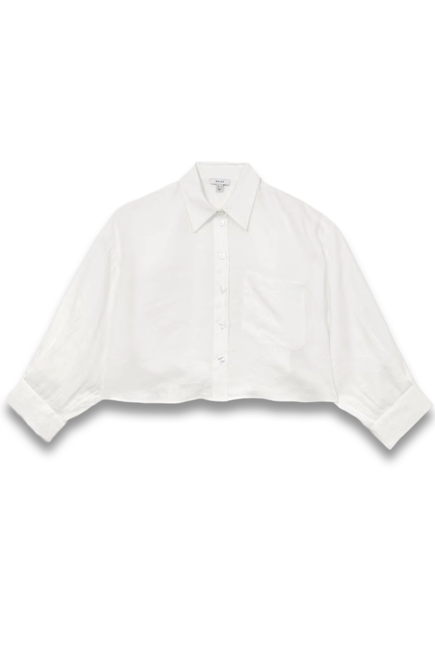 Oversize White Cropped Shirt