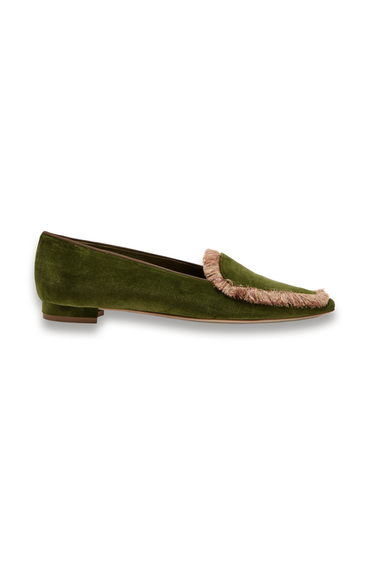 Agofran Fringed Velvet Loafers
