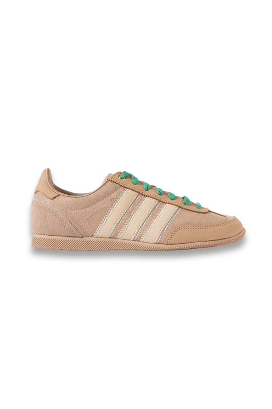 Japan W Leather-trimmed Calf Hair Sneakers