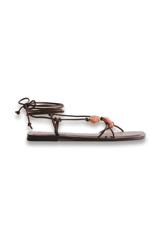 Bead-detail Strappy Sandals