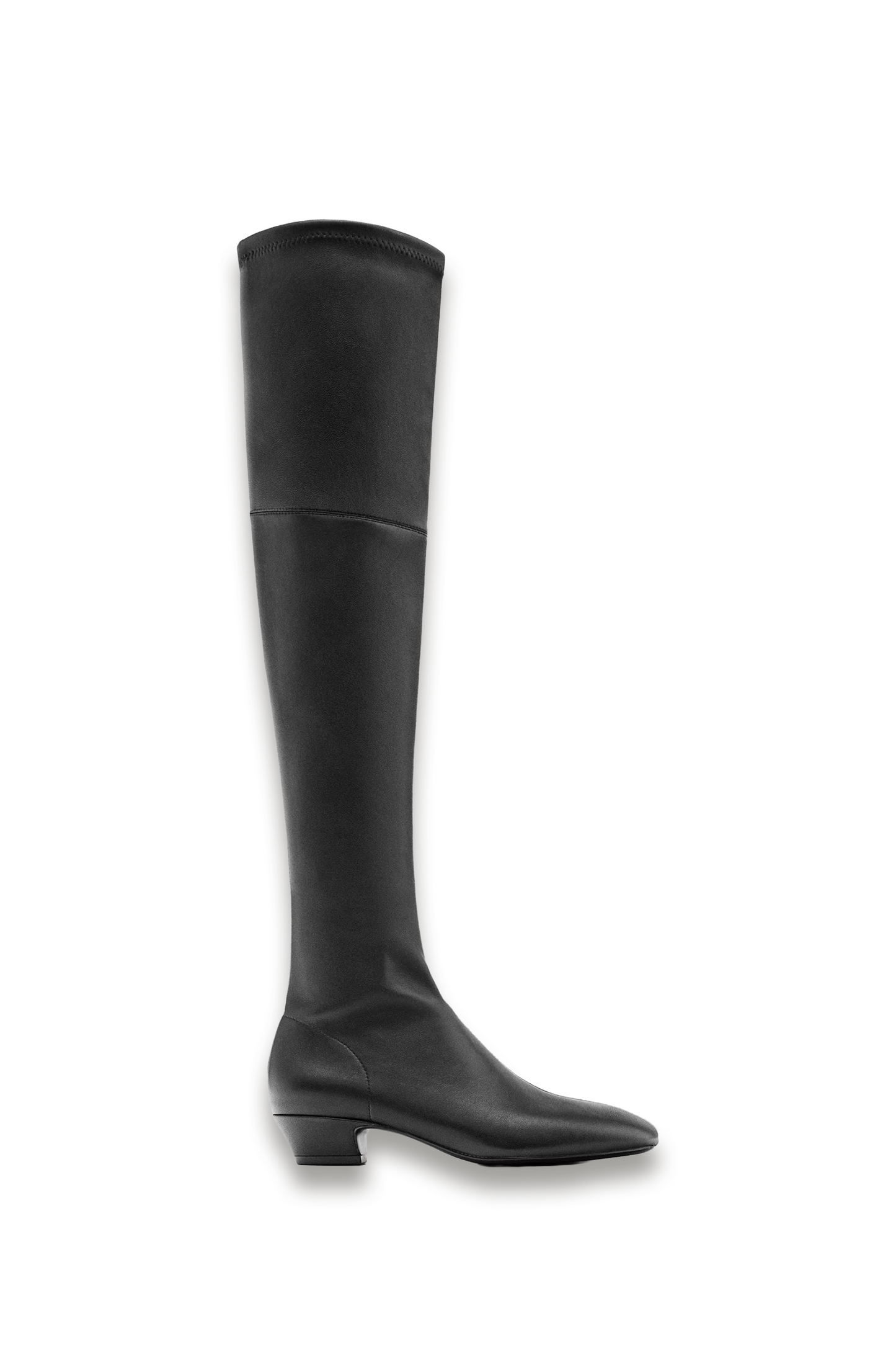 Leather Boots with Stretch Leg