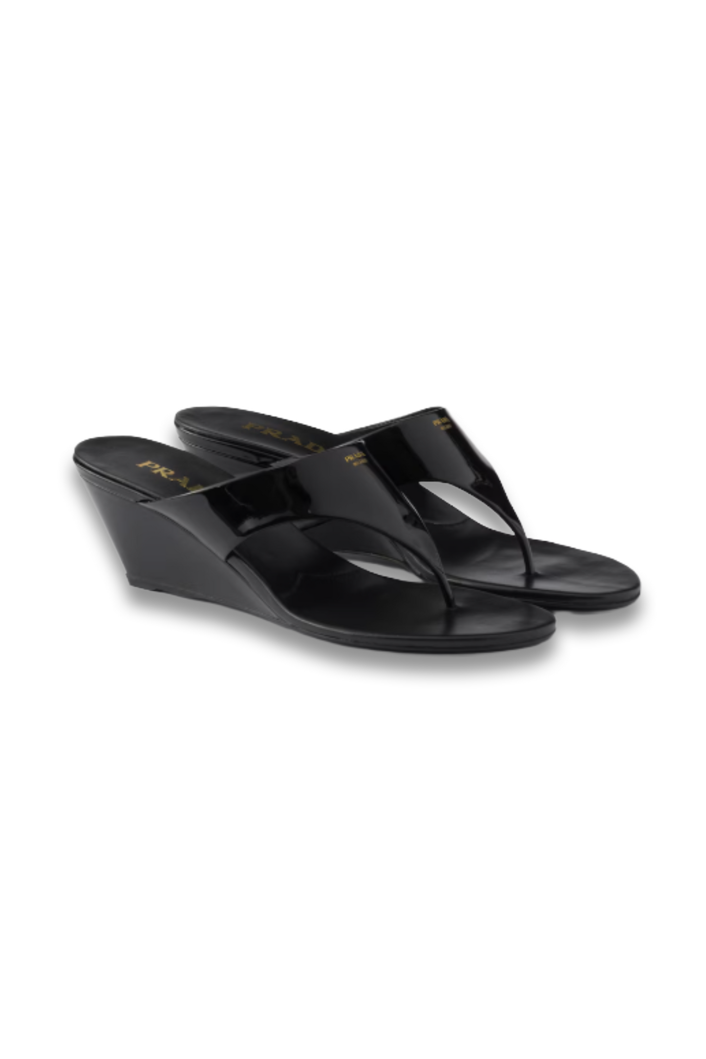 Patent Leather Thong Sandals