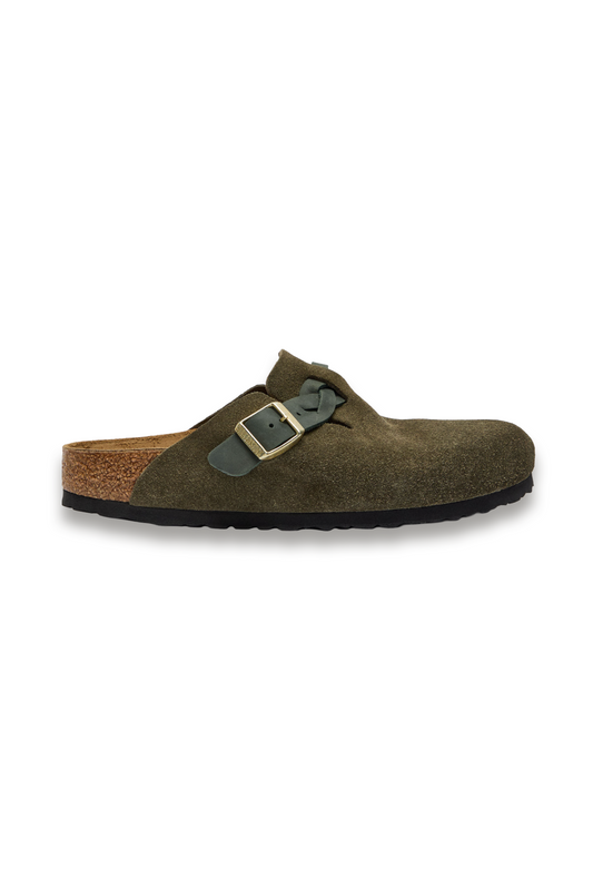 Boston Braided Suede Clogs