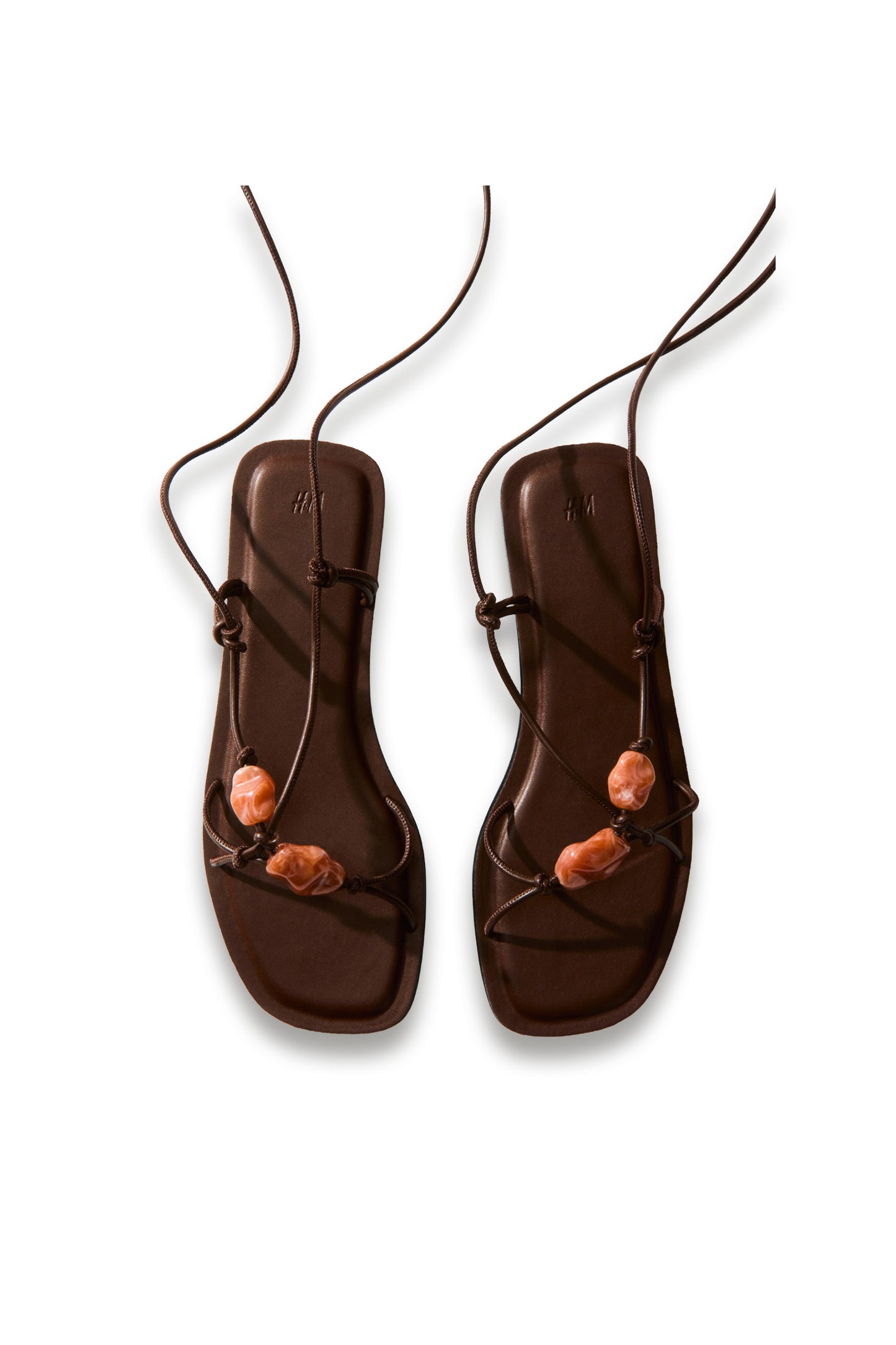 Bead-detail Strappy Sandals