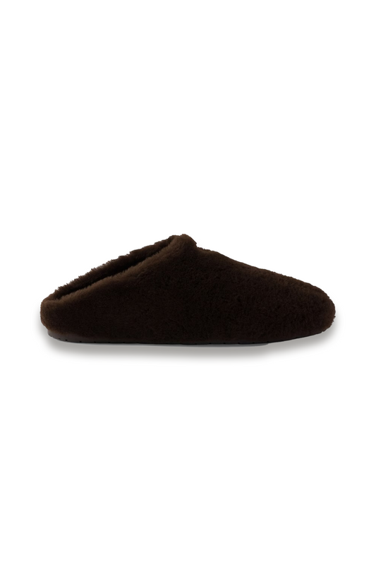 Shearling Triangle Mules
