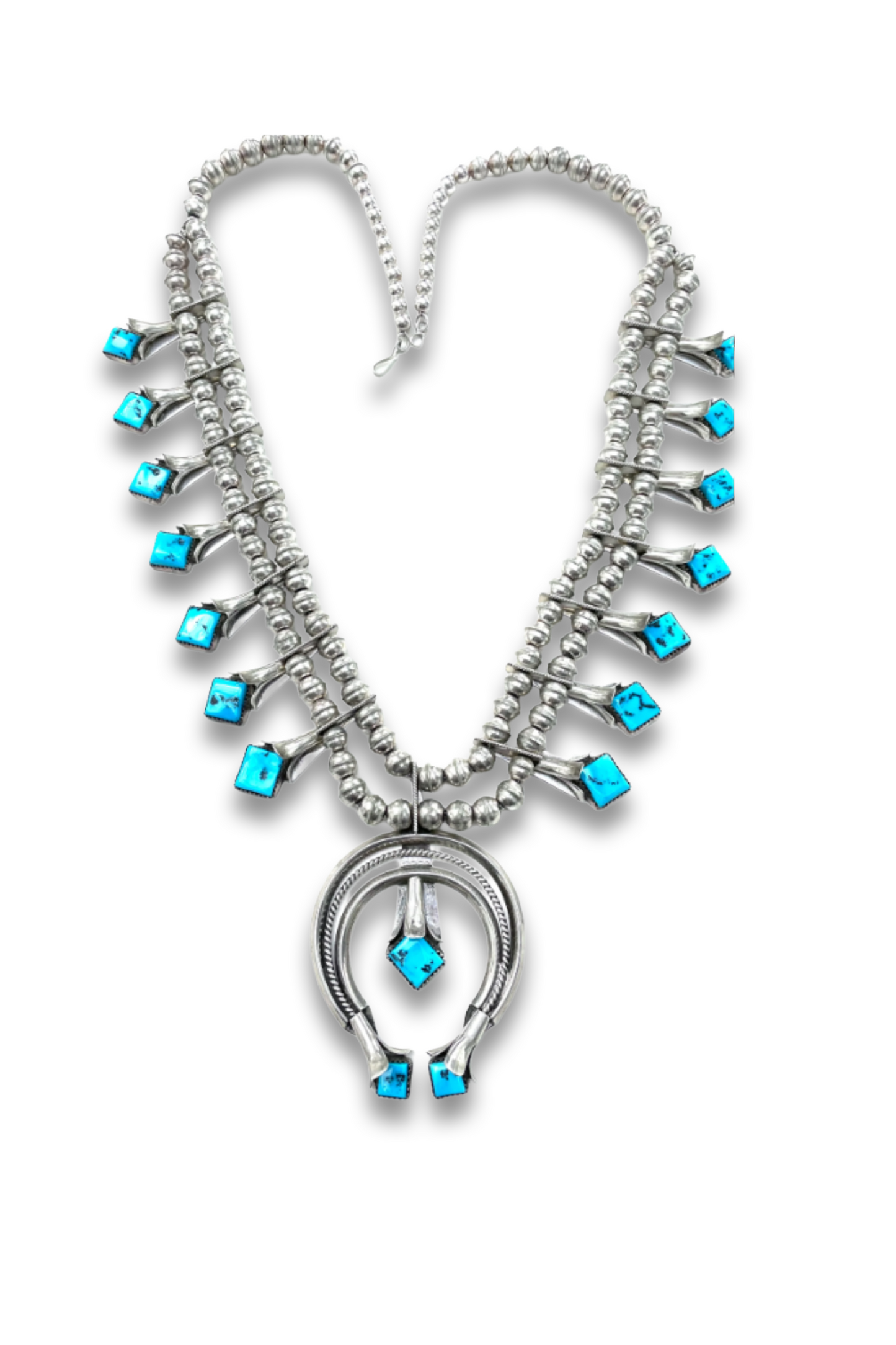 Squash Blossom Necklace Navajo Sterling Silver
