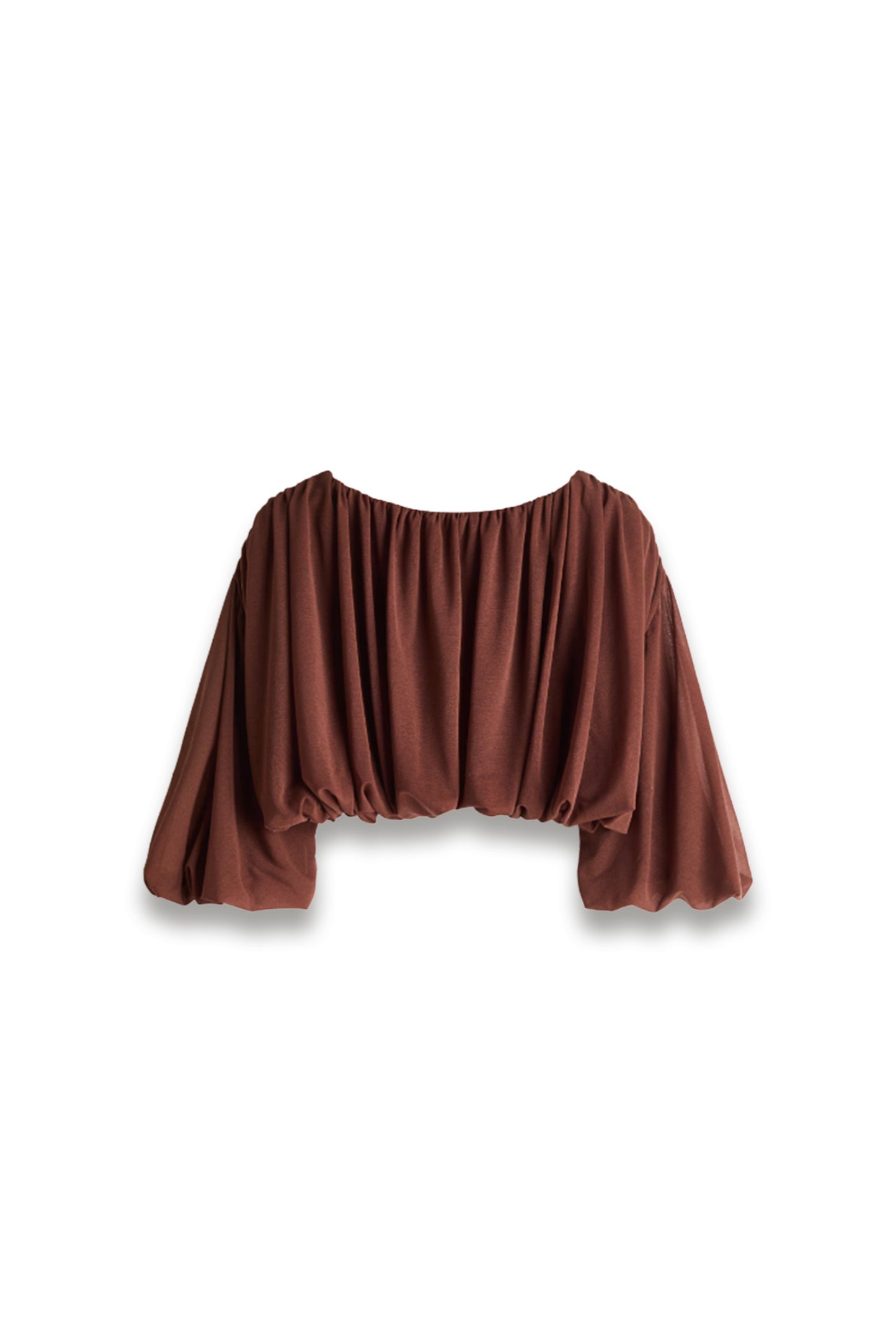 Bubble-hem cropped top