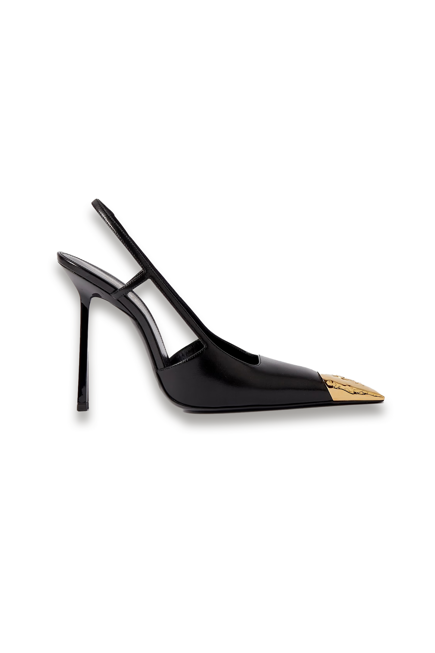 Jeanne Embellished Glossed-leather Slingback Pumps