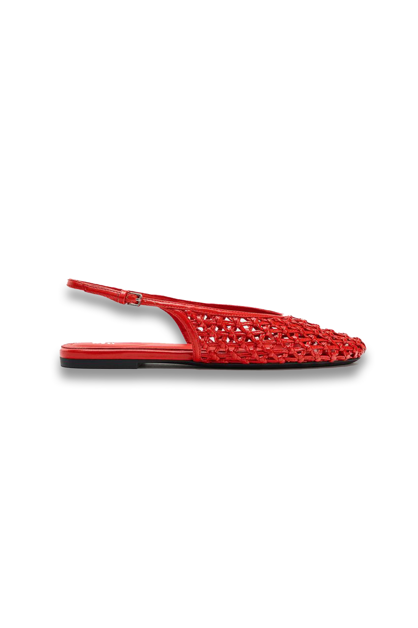 Braided Effect Slingback Ballet Flats