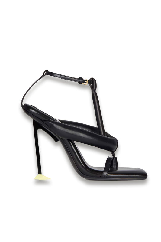 Boudoir Bicolor Heeled Thongs in Nappa Leather