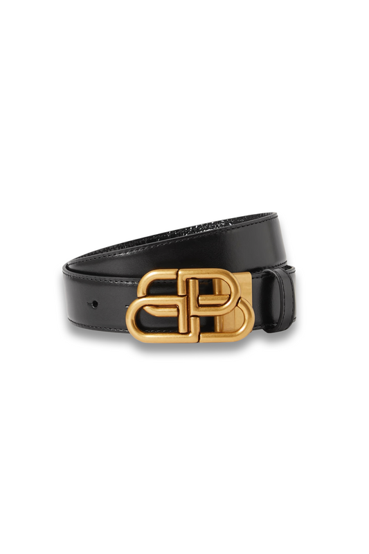 BB Reversible Croc-Effect And Smooth Leather Waist Belt
