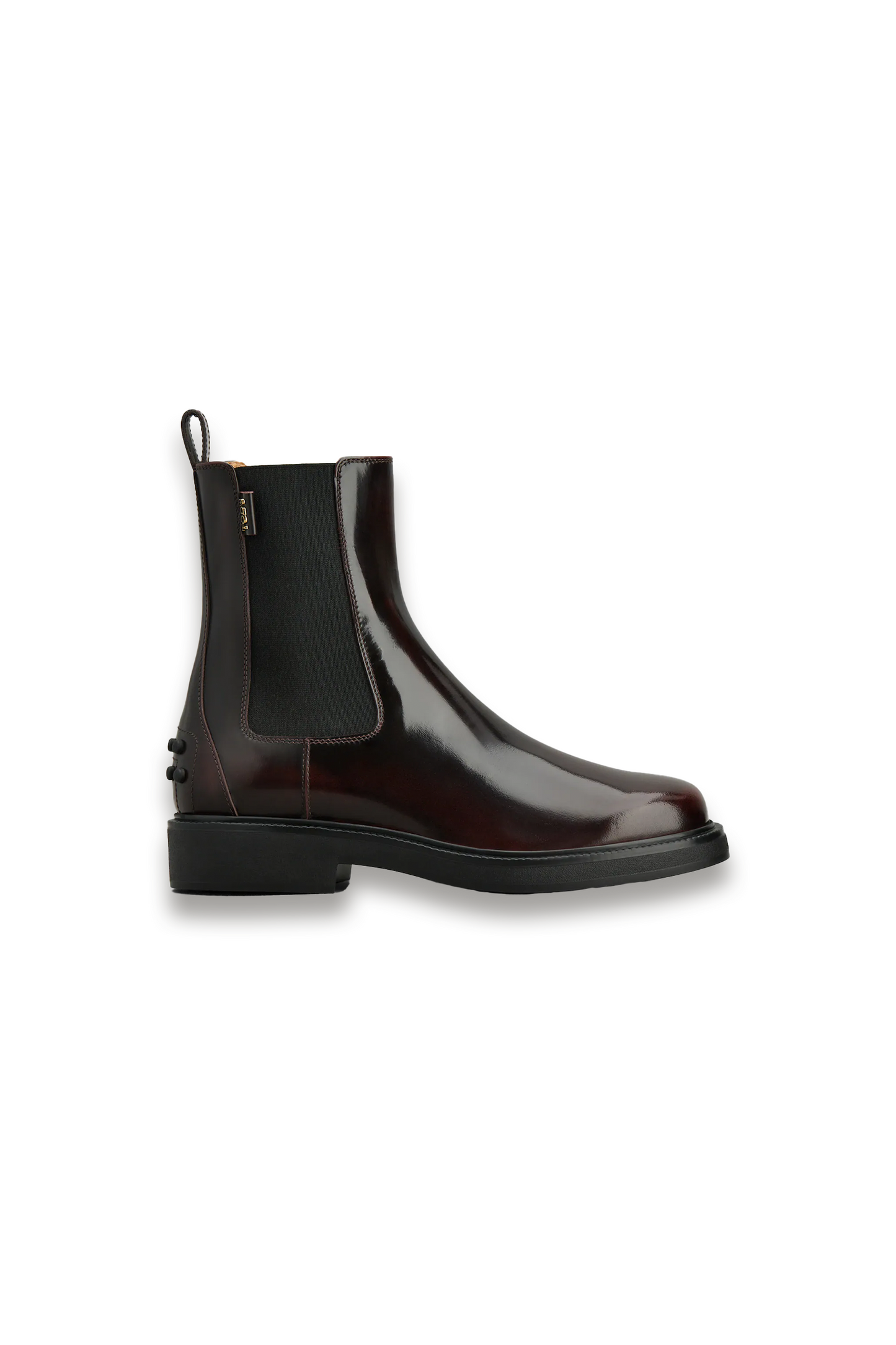 Ankle Boots in Leather in Burgundy