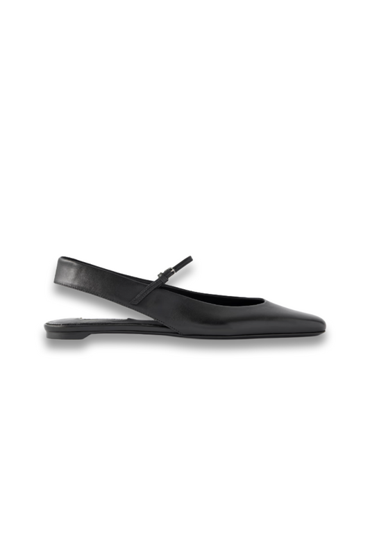 Leather Mary Jane Slingback Ballet Flats