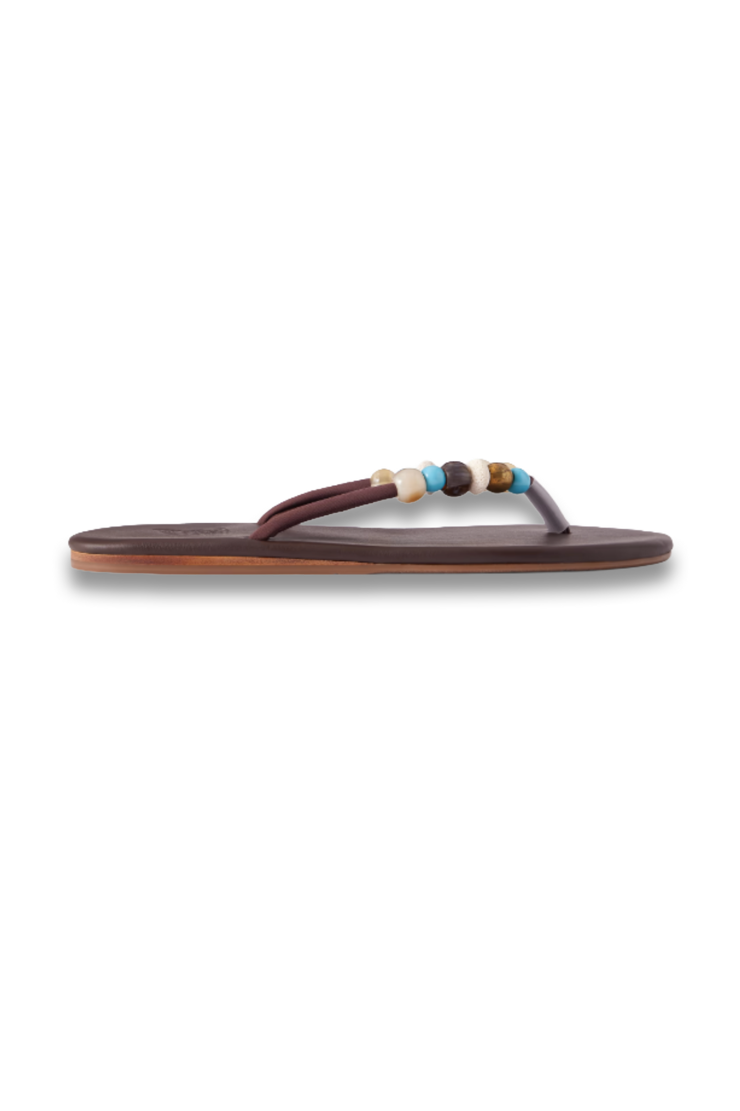 Saionara Bead-embellished Leather Flip Flops