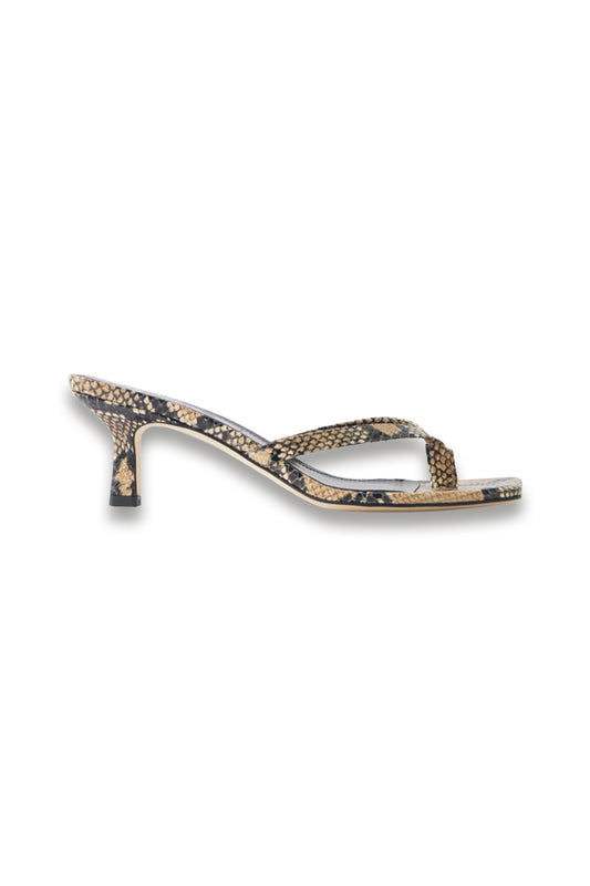 Wilma Snake-effect Leather Sandals