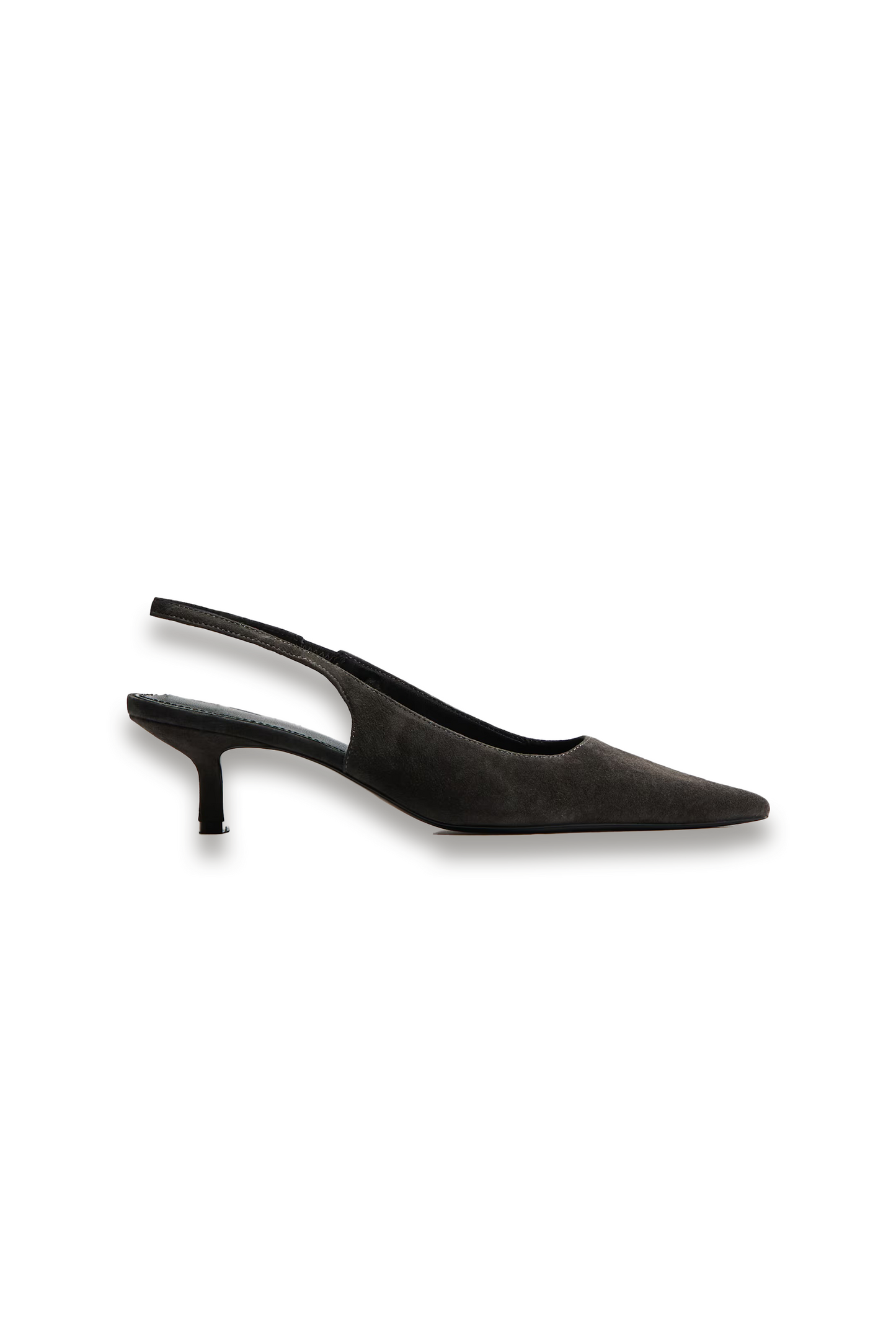 Pointed Suede Slingbacks