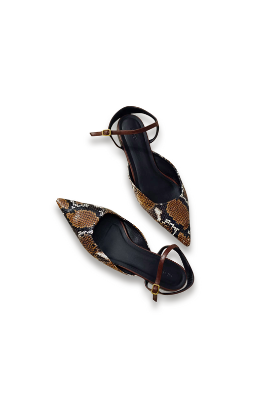 Italian Leather Point Toe Flat