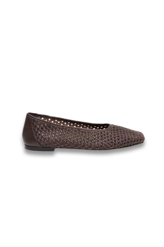 Lumen Leather Weave Ballet Flats