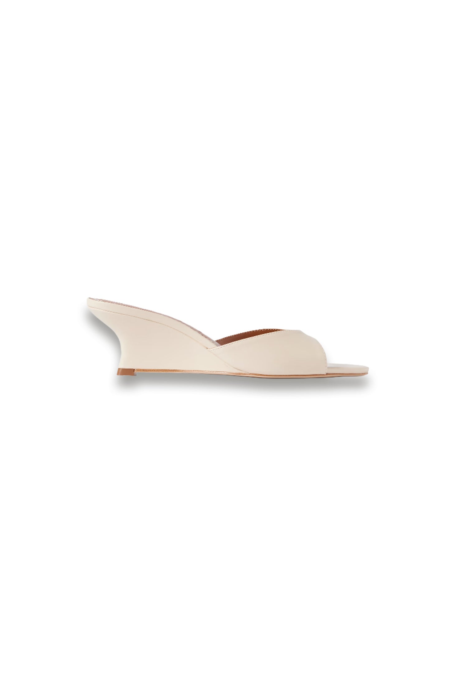 Brigitte leather wedge mules