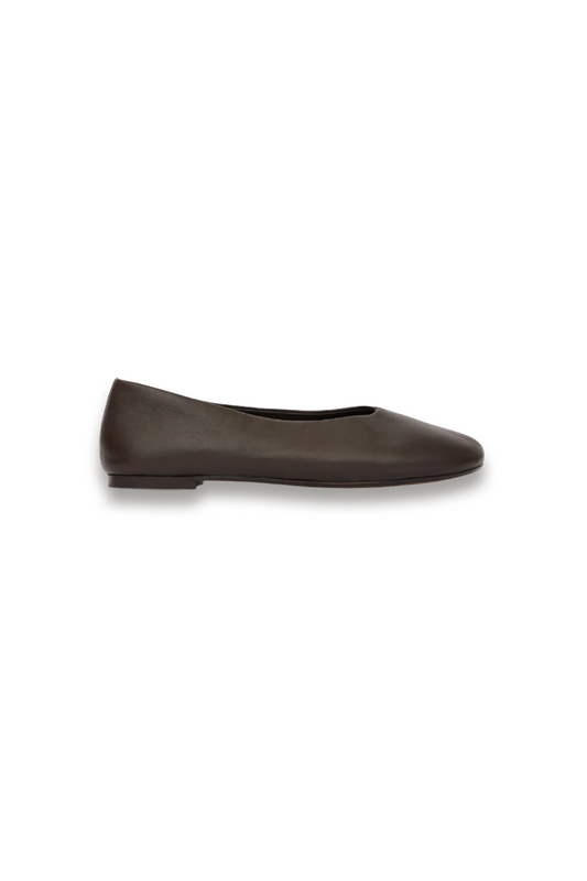 Bertie Round Toe Leather Ballet Flats