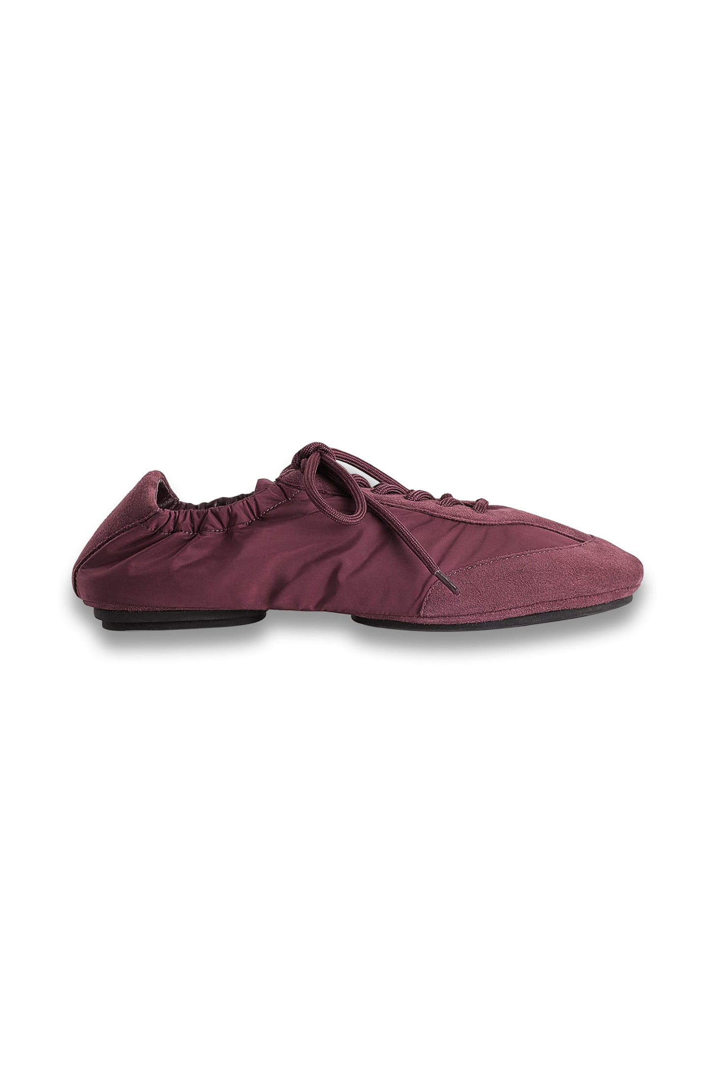 Suede-nylon Ballet Trainers