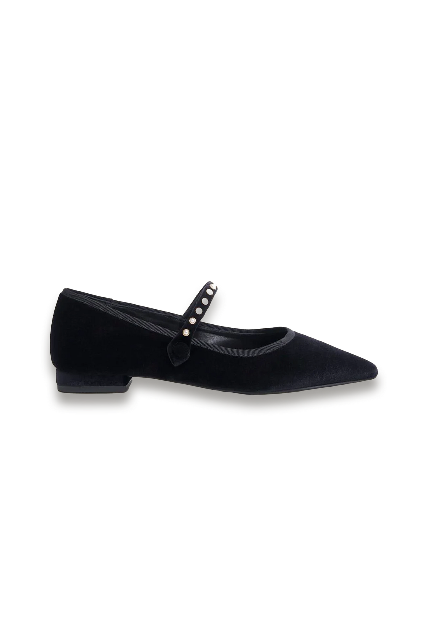 Juliana Velvet Point Toe Flats