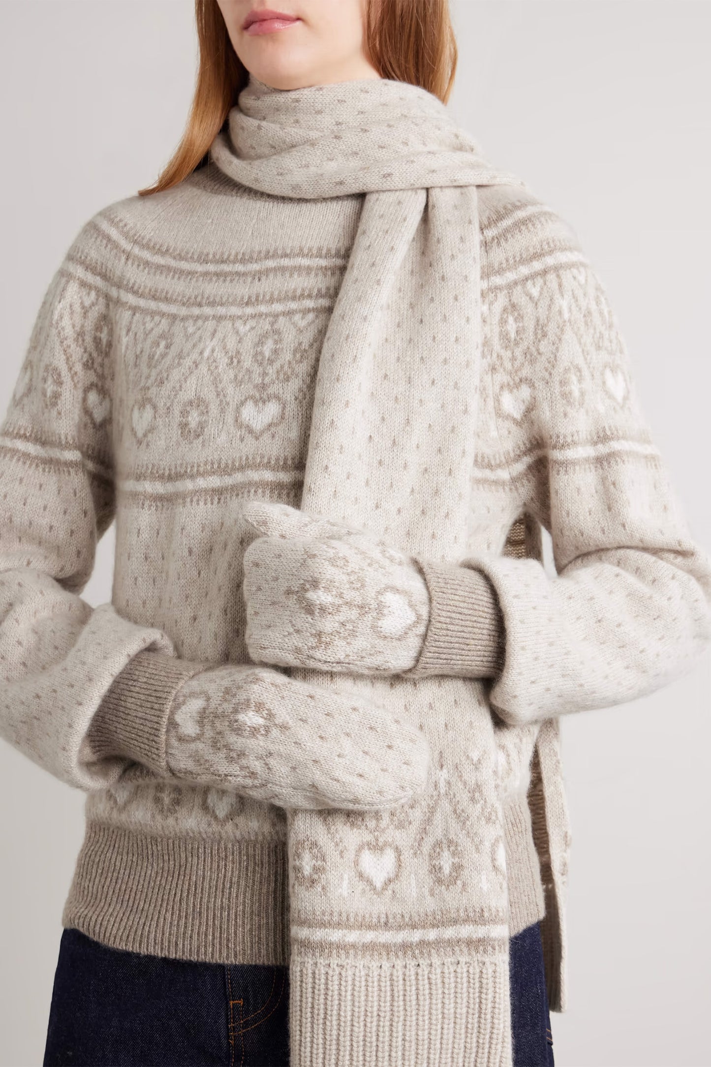 Christel Fair Isle cashmere mittens