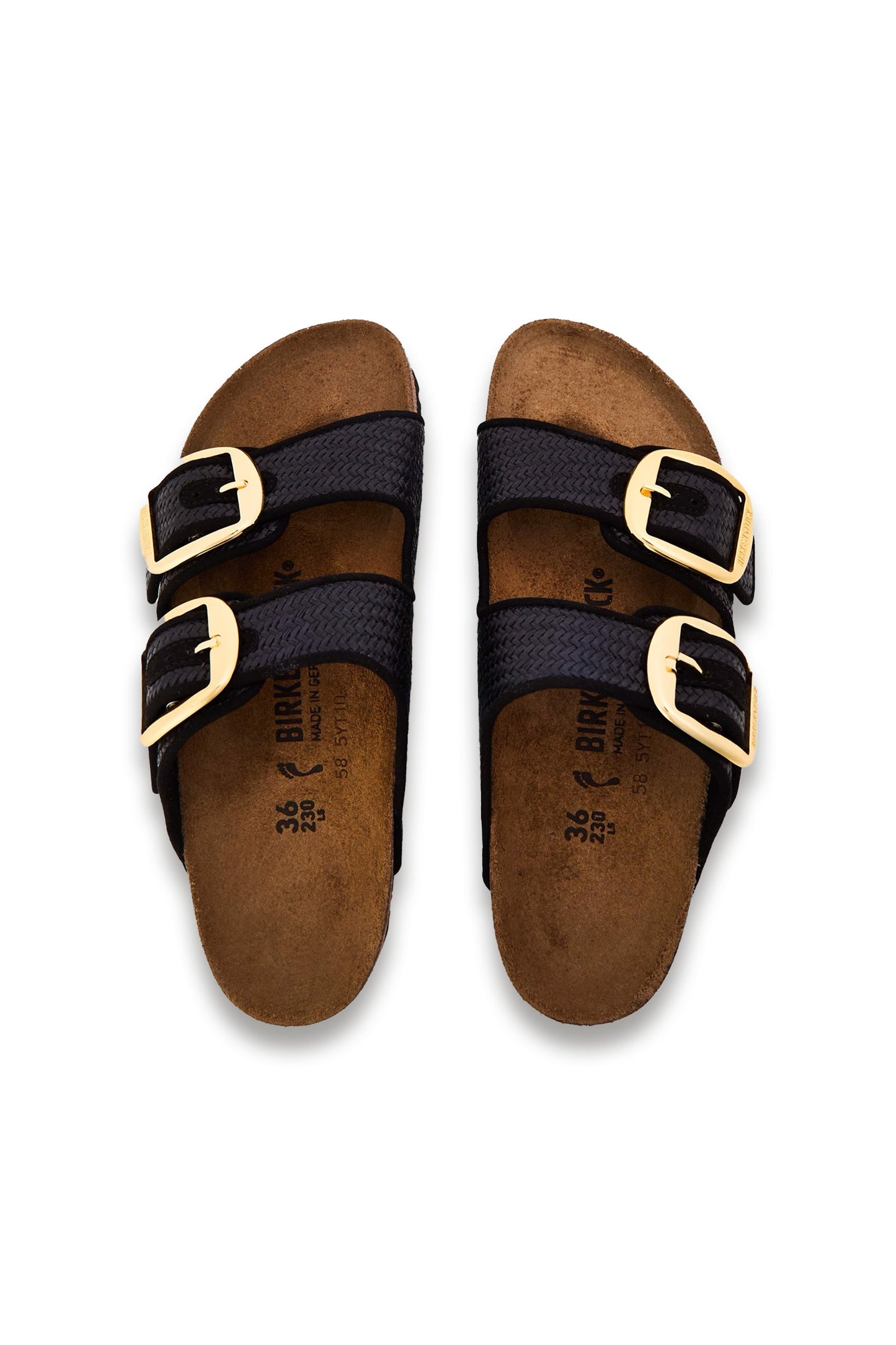 Women's Arizona Big Buckle Raffia Flat Sandals