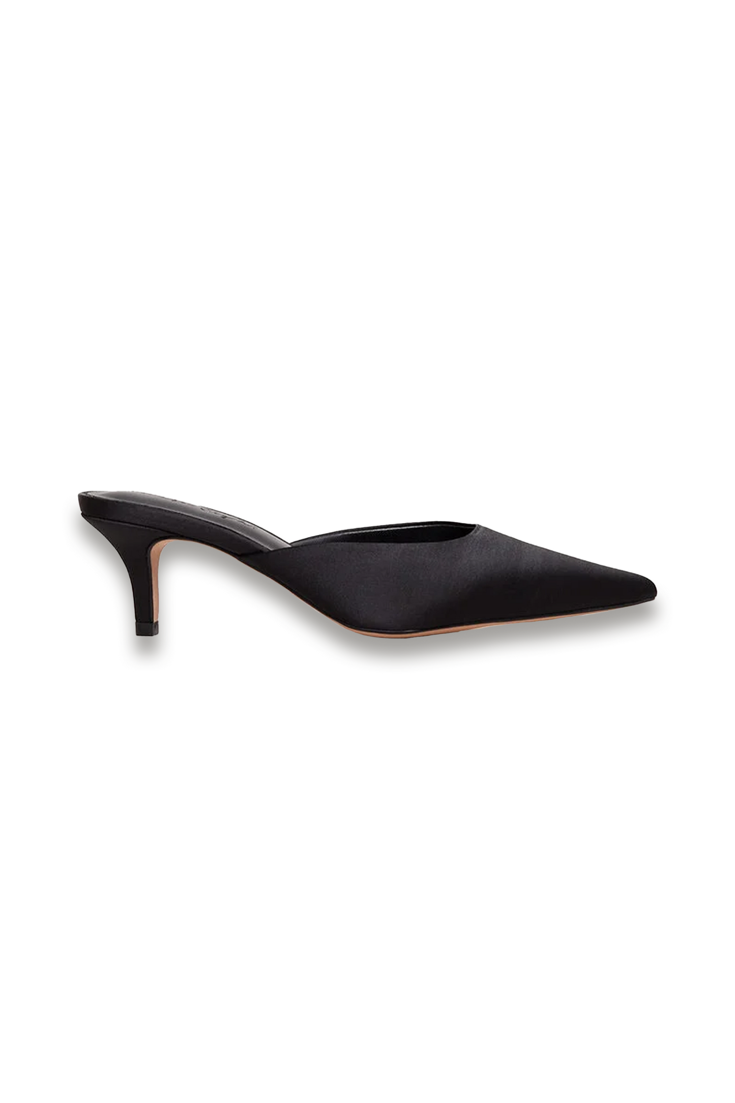 Satin Black Mules
