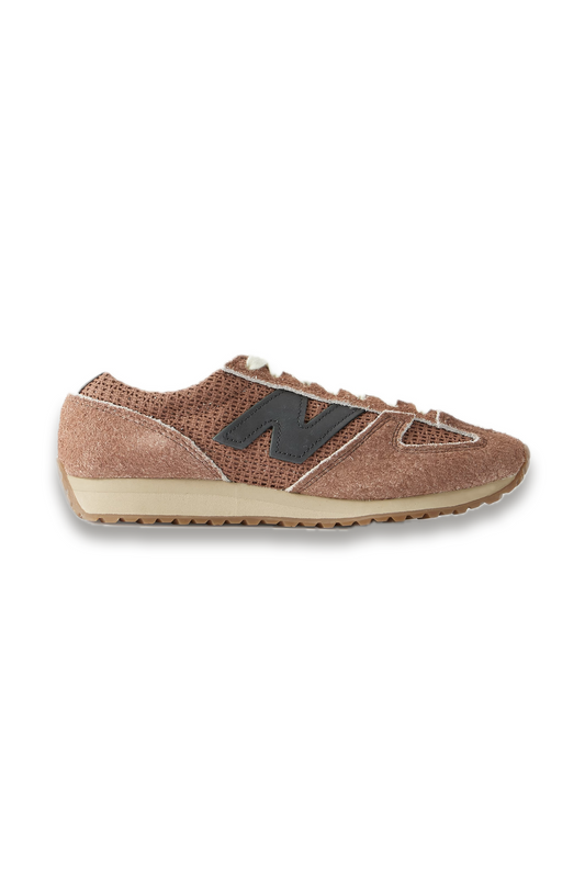 471 Leather-trimmed Suede And Woven Sneakers