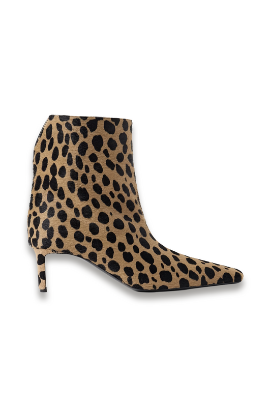 Ona Leopard-print Calf Hair Ankle Boots
